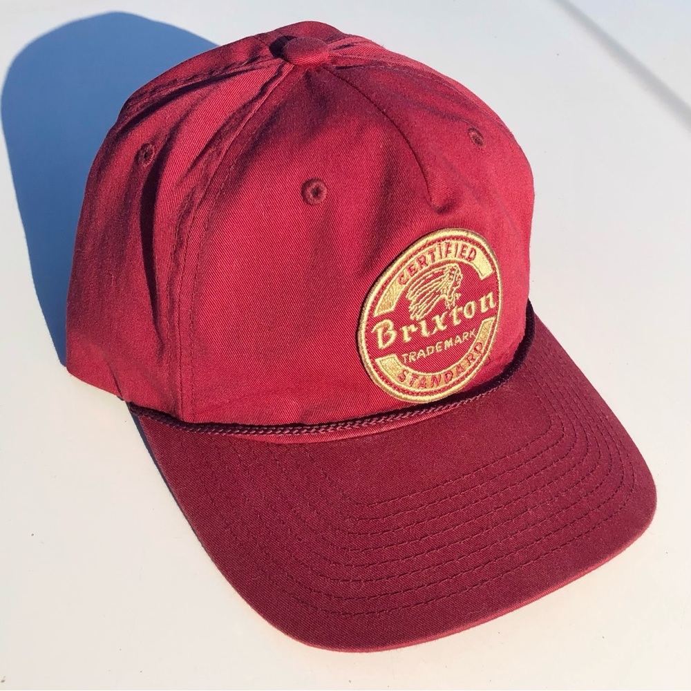 Brixton Maroon Cap with Logo Patch Used